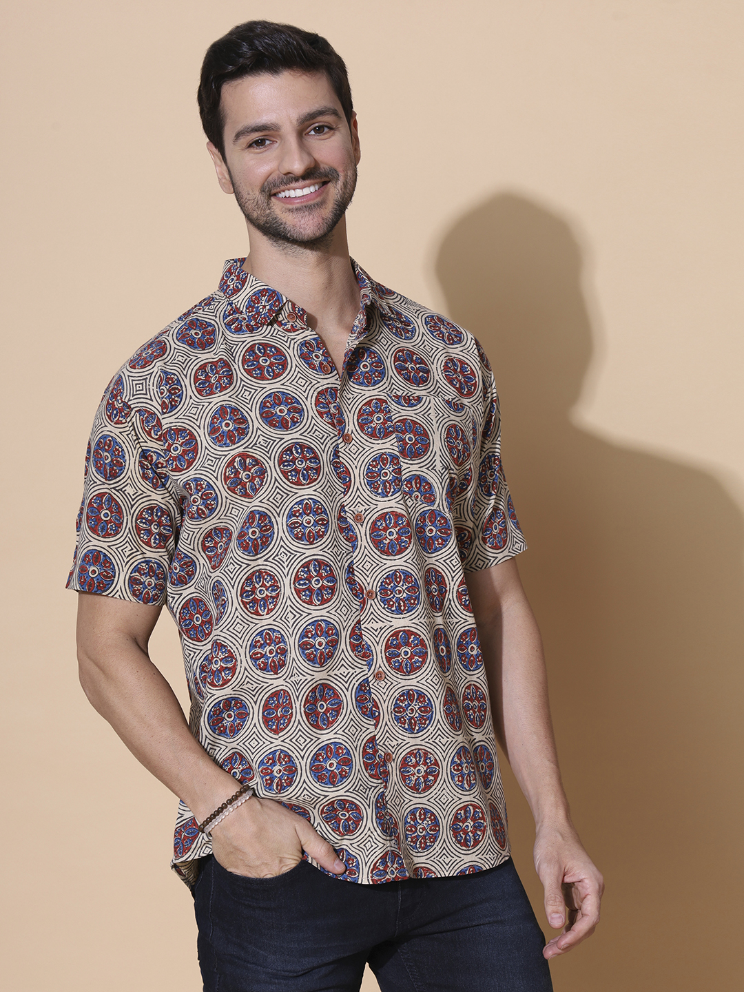 MOSHI Ajrakh Print Cotton Shirt - Image 3
