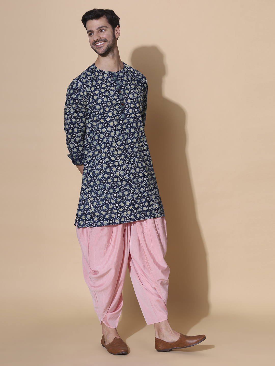 MOSHI Ajrakh Print Cotton Medium Kurta - Image 3