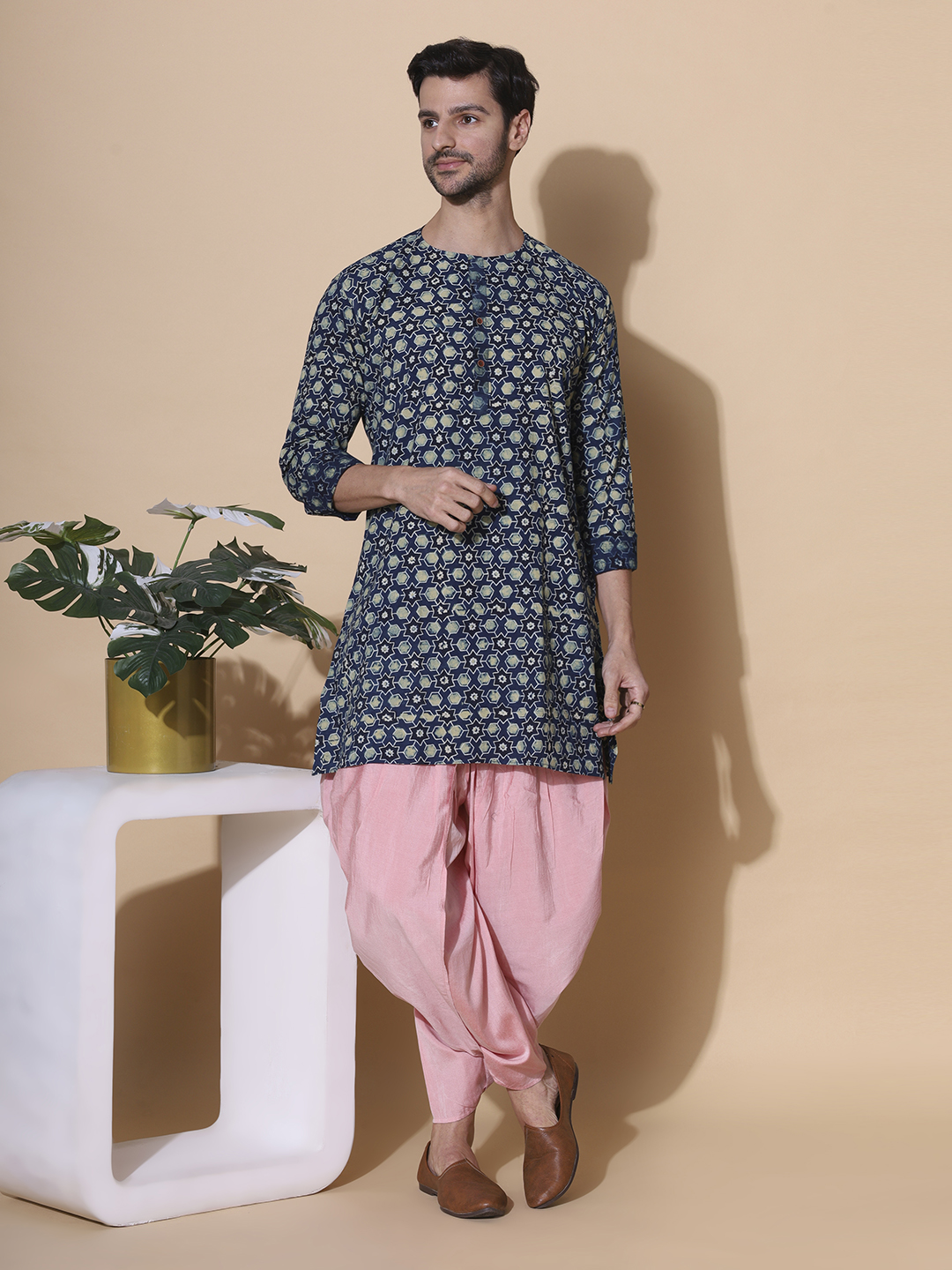 MOSHI Ajrakh Print Cotton Medium Kurta - Image 5