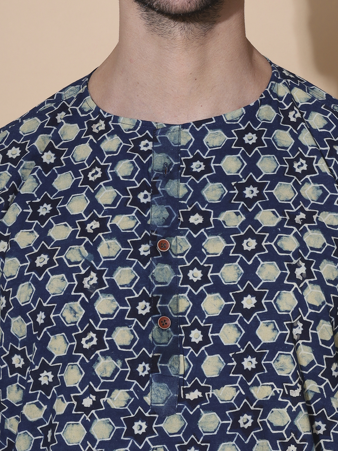 MOSHI Ajrakh Print Cotton Medium Kurta - Image 6