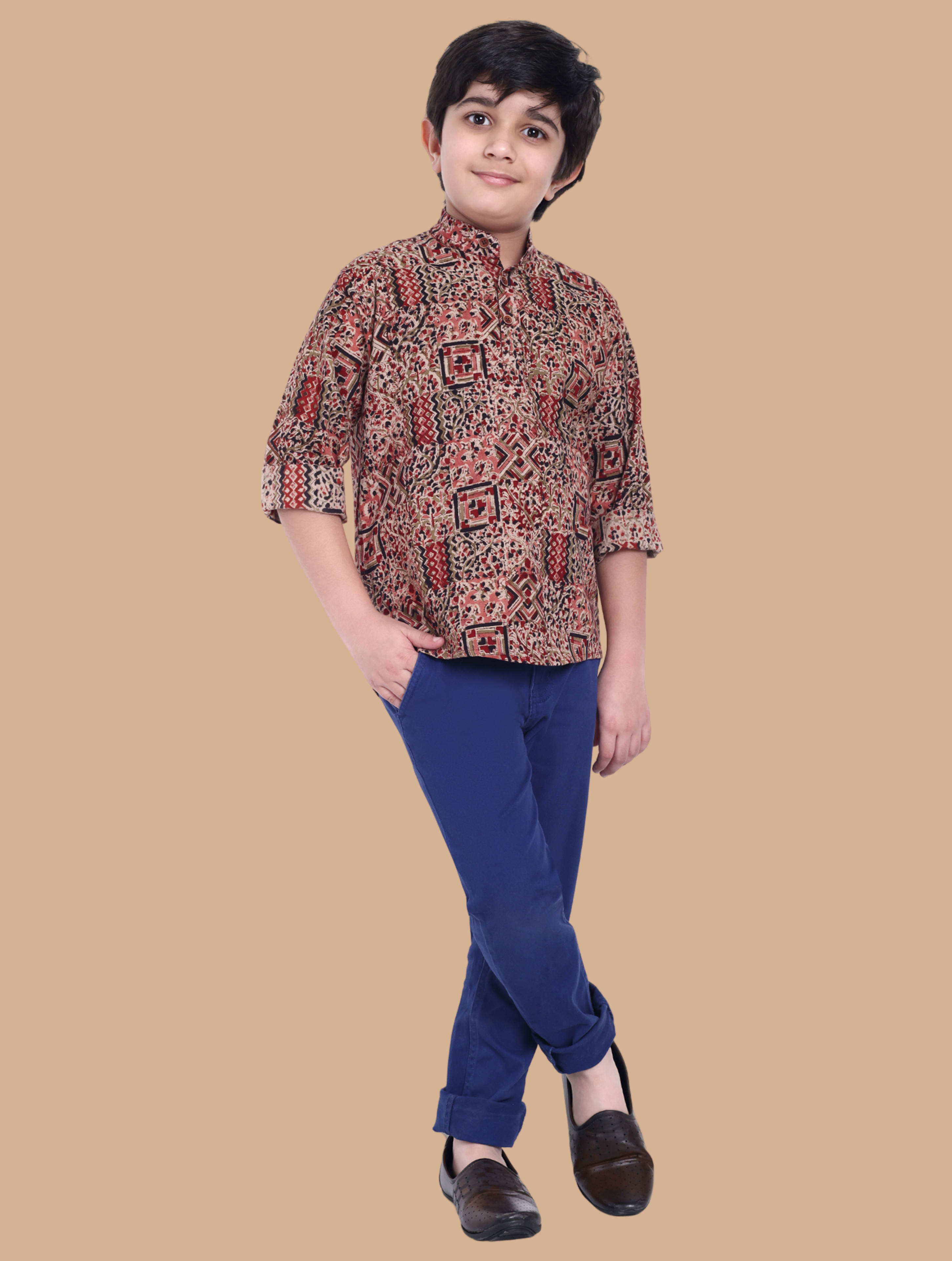 Moshi Boys Kalamkari Cotton Kurta - Image 3
