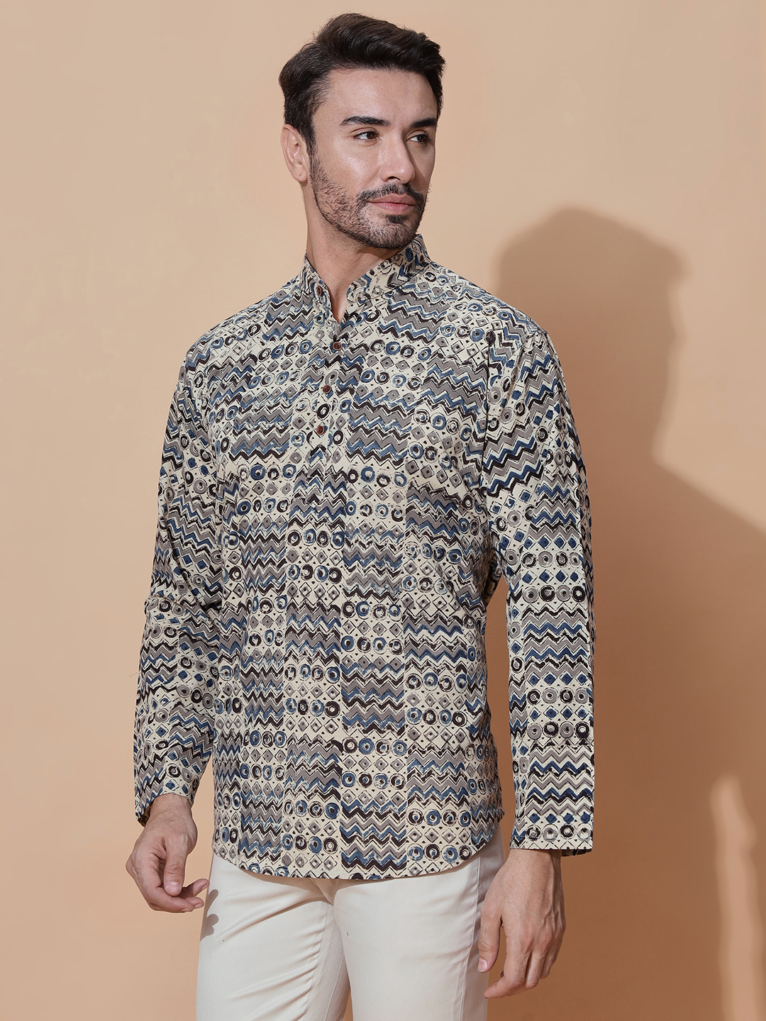 MOSHI Kalamkari Print Cotton Short Kurta - Image 2