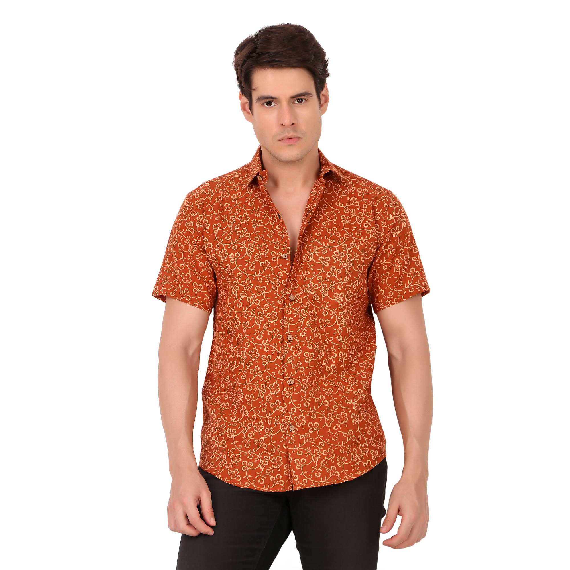 MOSHI Handblock Print Cotton Shirt