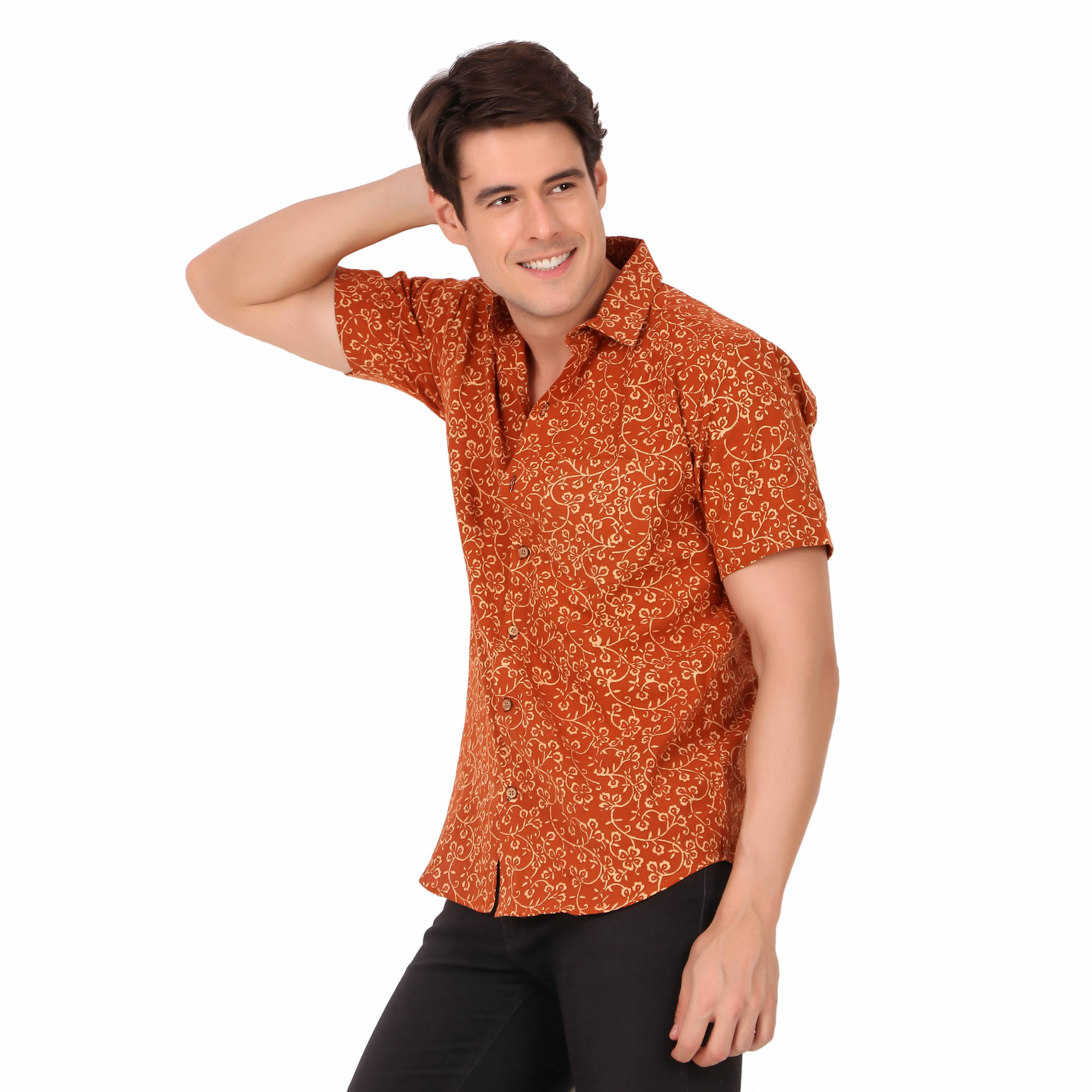 MOSHI Handblock Print Cotton Shirt - Image 2