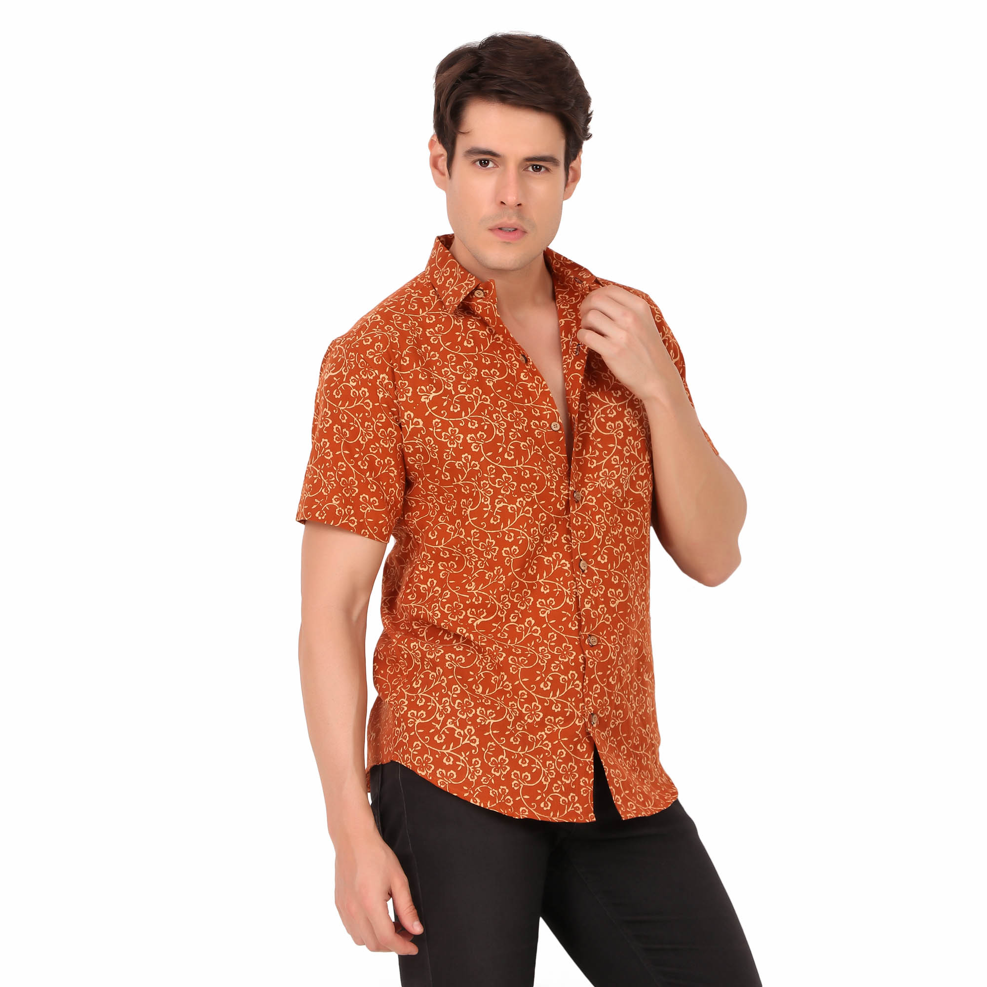 MOSHI Handblock Print Cotton Shirt - Image 3