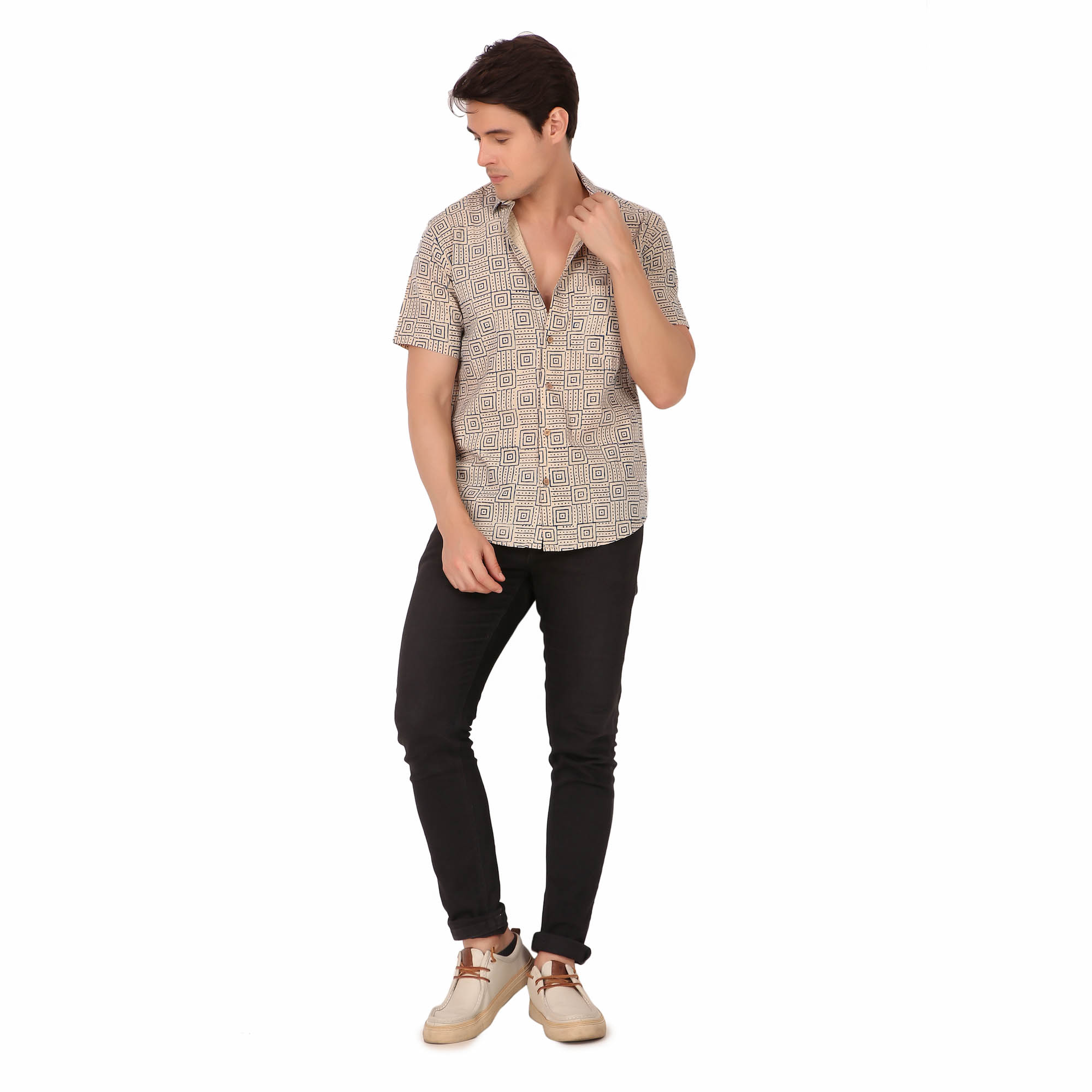 MOSHI Handblock Print Cotton Shirt - Image 5