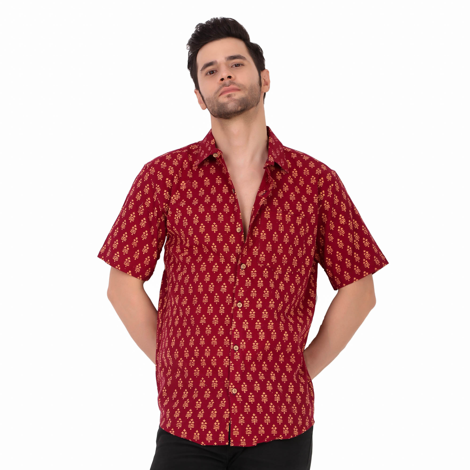 MOSHI Handblock Print Cotton Shirt - Image 3