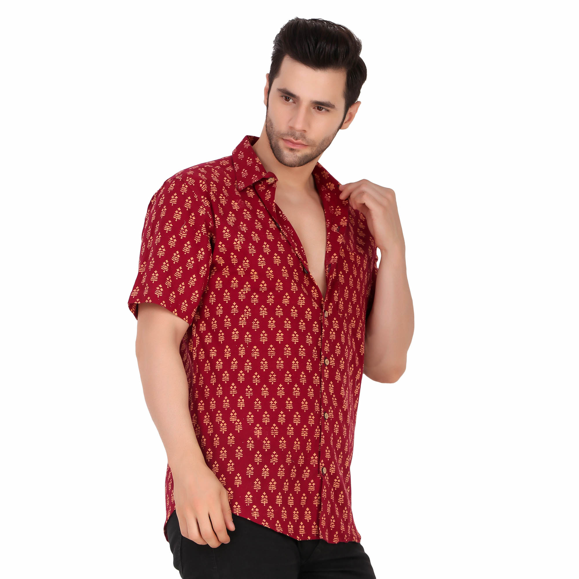 MOSHI Handblock Print Cotton Shirt - Image 2