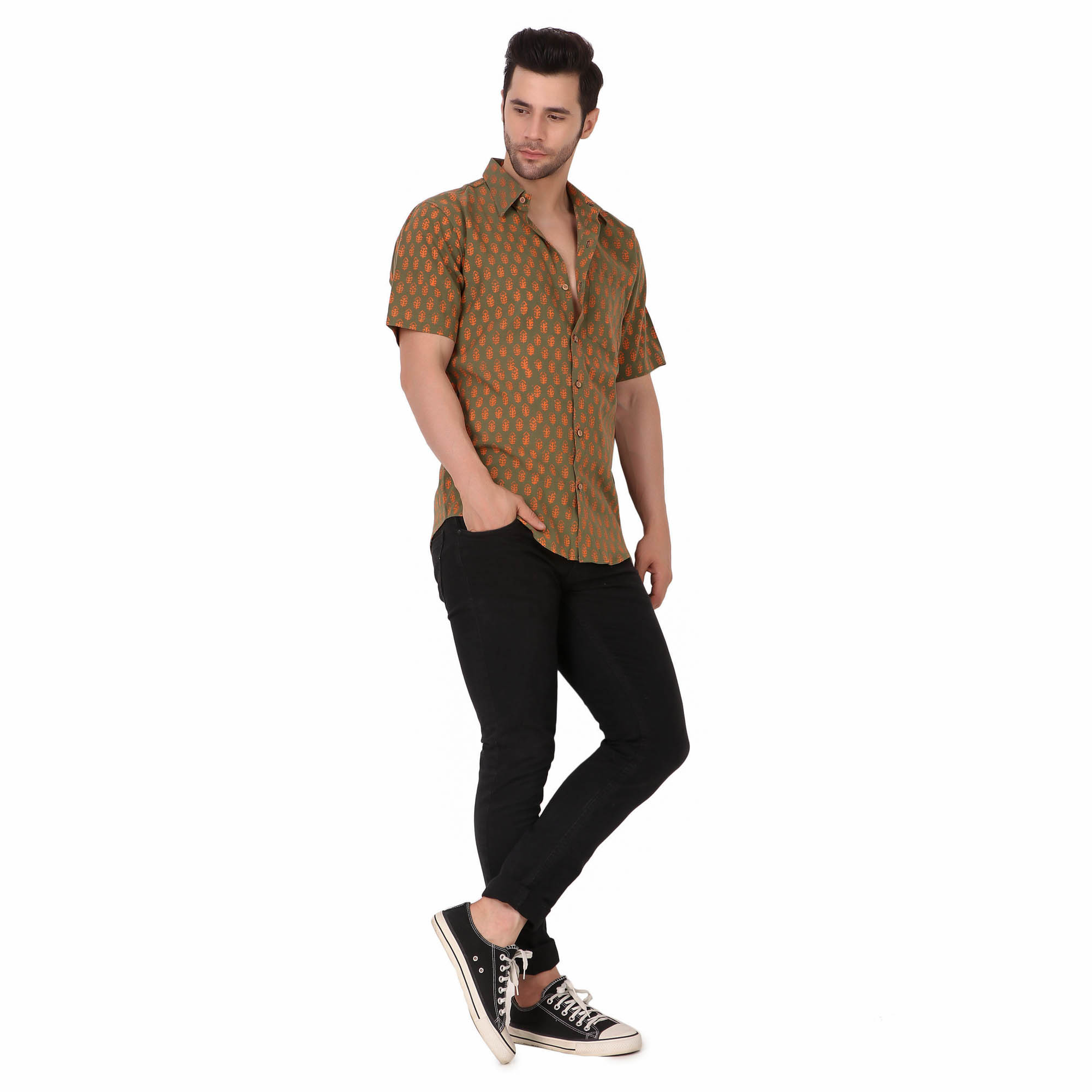 MOSHI Handblock Print Cotton Shirt - Image 3