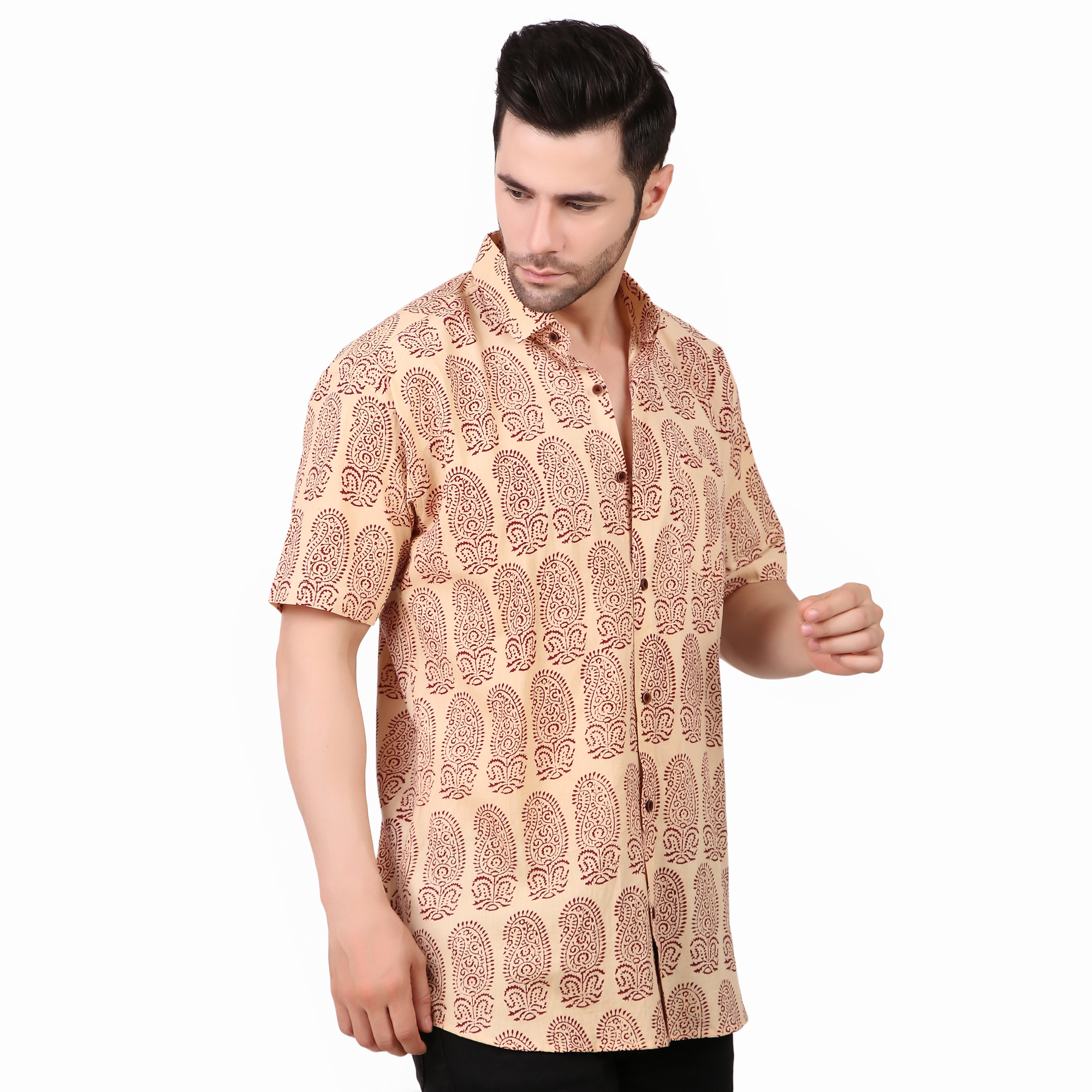 MOSHI Handblock Print Cotton Shirt - Image 2