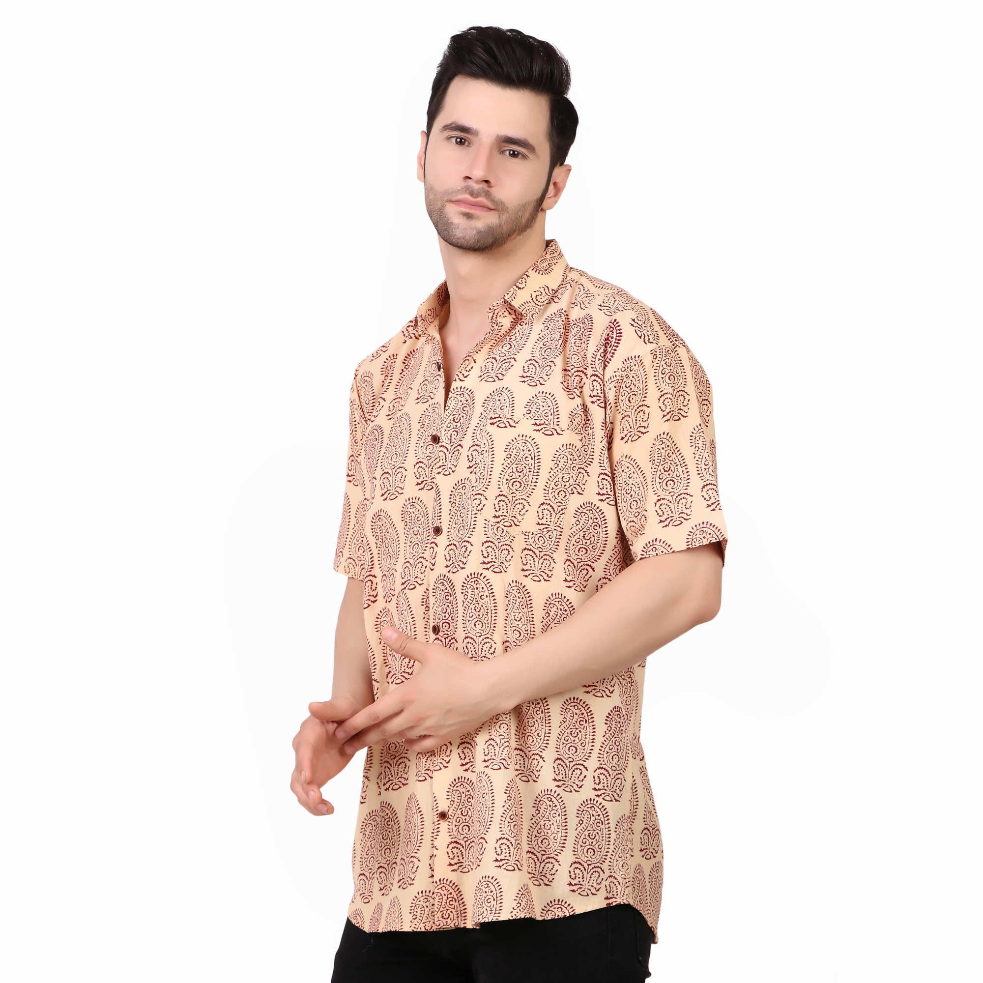 MOSHI Handblock Print Cotton Shirt - Image 3
