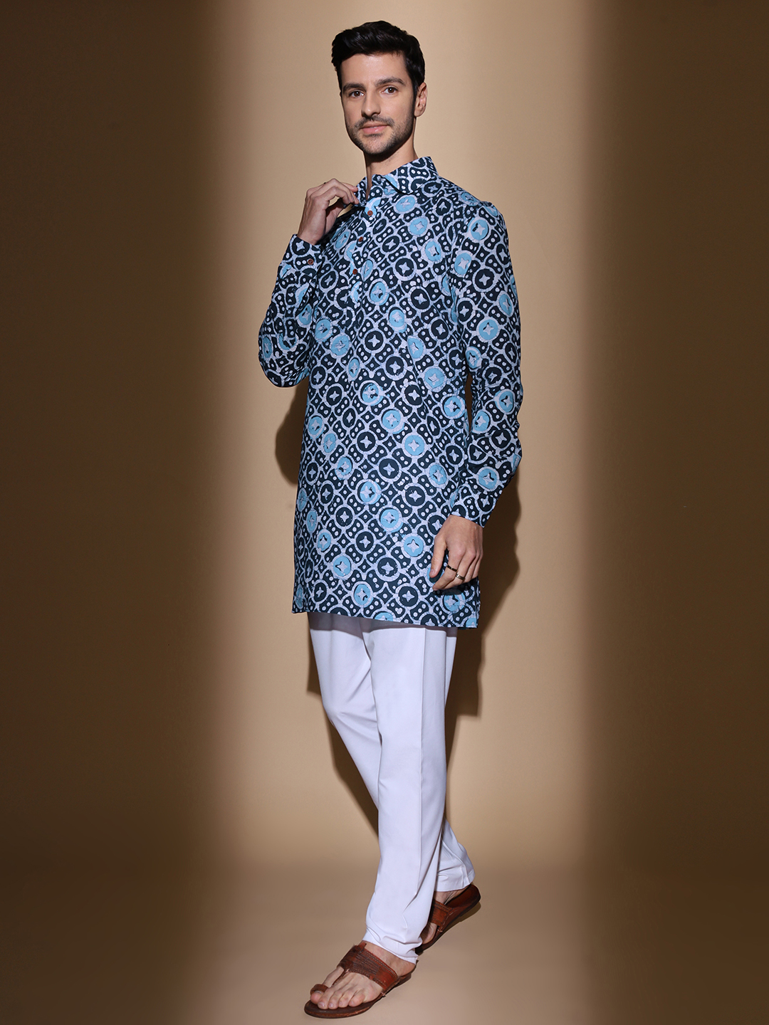MOSHI Batik Print Cotton Medium Kurta - Image 2