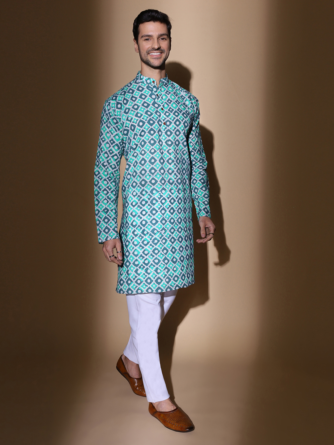 MOSHI Batik Print Cotton Long Kurta - Image 3