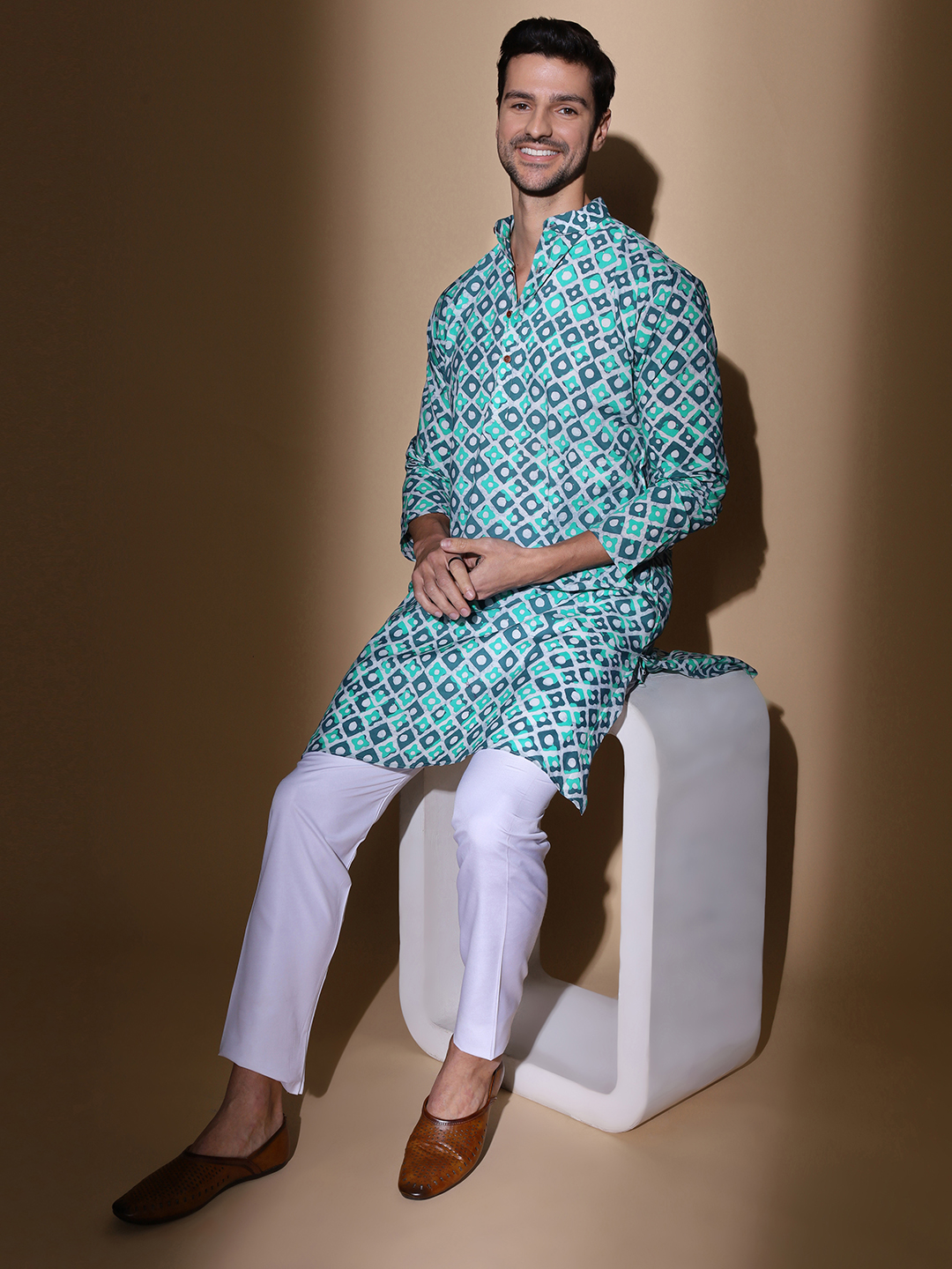 MOSHI Batik Print Cotton Long Kurta - Image 5